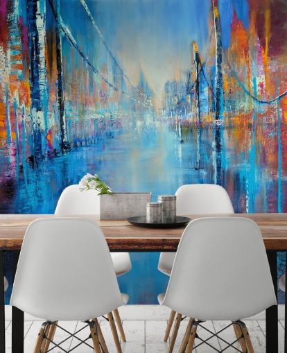 blue and orange abstract art of road wallpaper blue and orange abstract art of road wallpaper