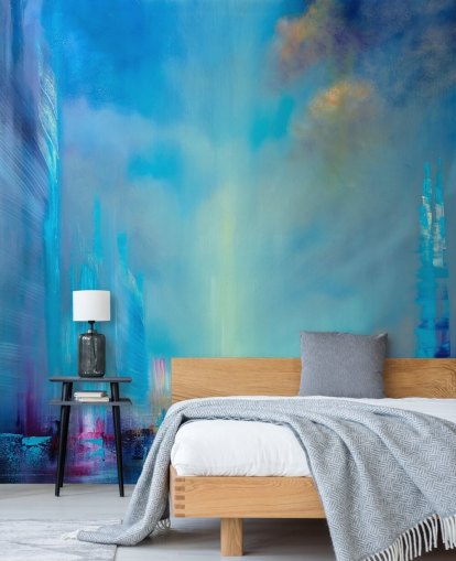 fond d'écran abstrait de la ville bleue fond d'écran abstrait de la ville bleue