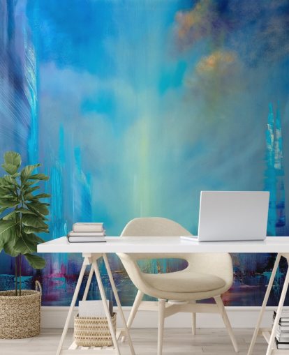 bblue city abstract wallpaper