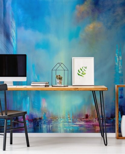 bblue city abstract wallpaper