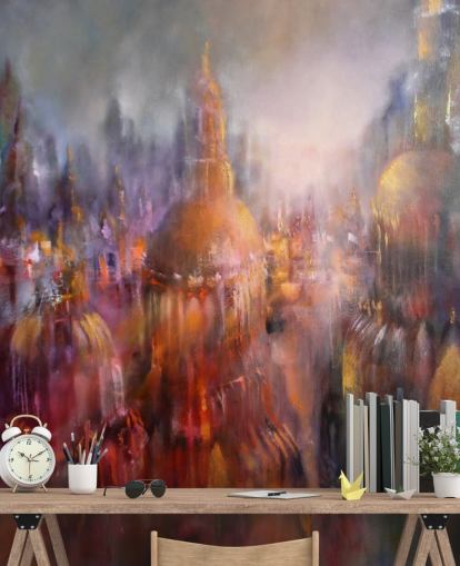 peinture colorée abstraite de papier peint des cathédrales