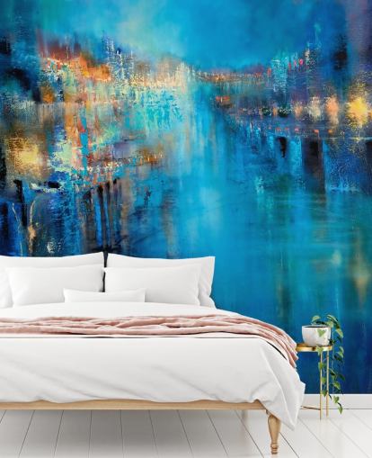 abstrakte Kunst einer Flut Tapete