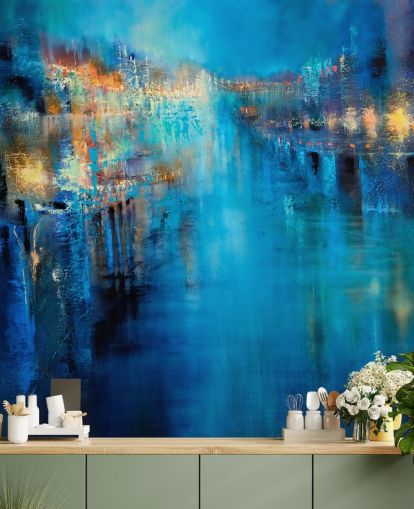 abstrakte Kunst einer Flut Tapete