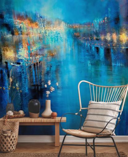 abstracte kunst van een overstromingsbehang