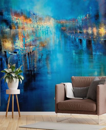 abstrakte Kunst einer Flut Tapete