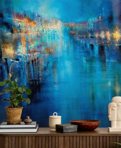 abstract art of a flood wallpaper