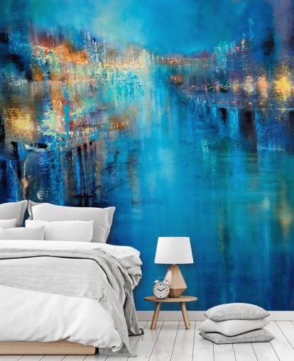 arte abstracto de un fondo de pantalla de inundación