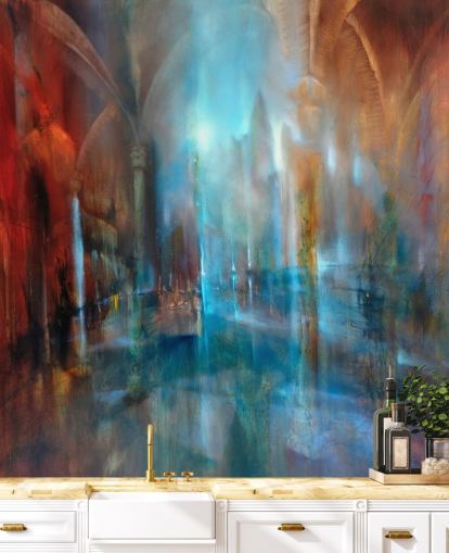 abstract art of city and abbey pillars wallpaper abstract art of city and abbey pillars wallpaper