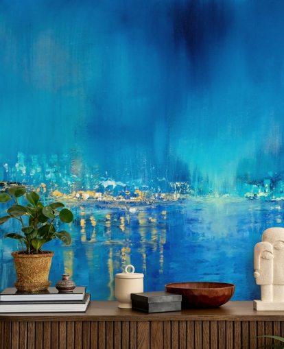 papel de parede de pintura abstrata azul papel de parede de pintura abstrata azul