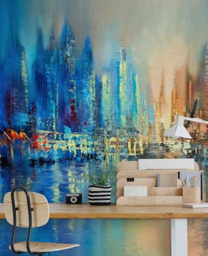 värikäs abstrakti kaupunki tapetti värikäs abstrakti kaupunki tapetti