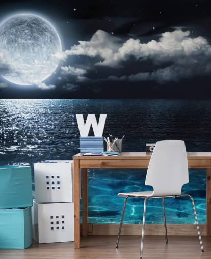 Mond und Meer Wallpaper