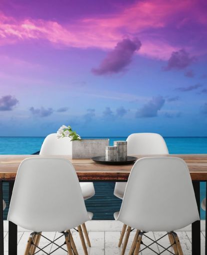 Carta da parati viola e rosa Sunset Sky by Beach Carta da parati viola e rosa Sunset Sky by Beach