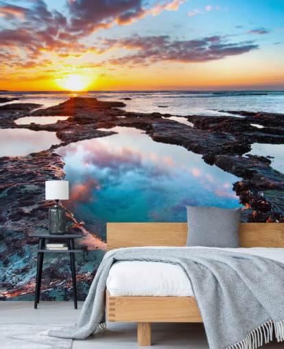 Fondo de pantalla Rocky Beach Sunset