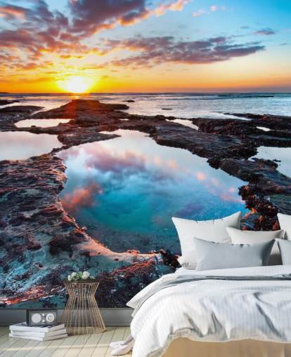 Papier peint Rocky Beach Sunset