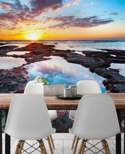 Fondo de pantalla Rocky Beach Sunset