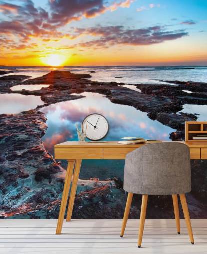 Fondo de pantalla Rocky Beach Sunset