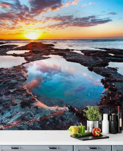 Sfondo Rocky Beach Sunset Sfondo Rocky Beach Sunset