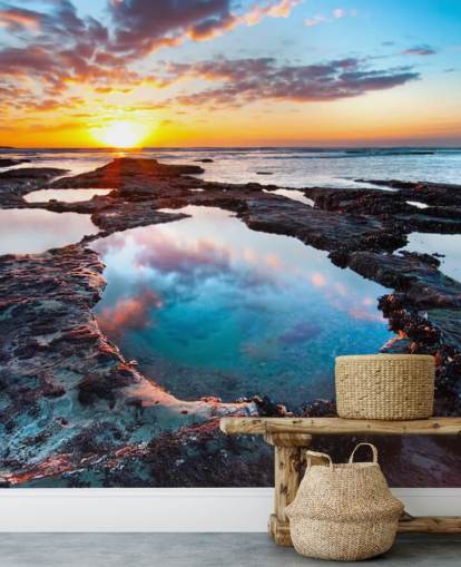 Fondo de pantalla Rocky Beach Sunset