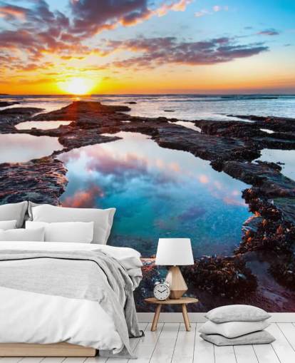 Sfondo Rocky Beach Sunset Sfondo Rocky Beach Sunset