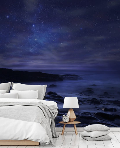 Decorazione murale con cielo stellato blu Decorazione murale con cielo stellato blu