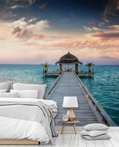 Papier peint mural Sunrise Jetty Maldives Papier peint mural Sunrise Jetty Maldives