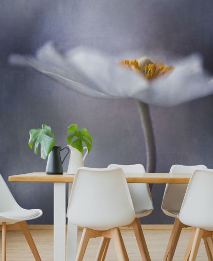 Papier peint gros plan de fleurs blanches