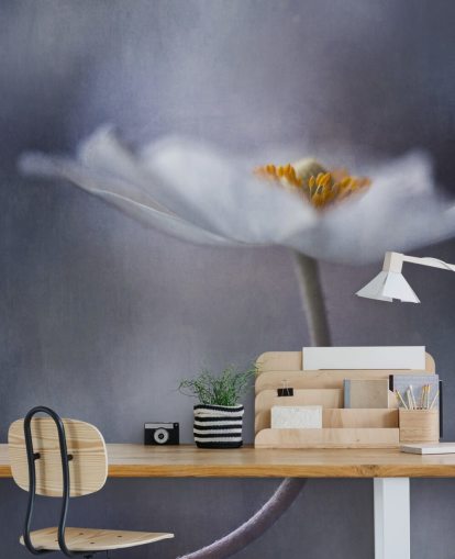 Nærbillede af White Flower Wallpaper
