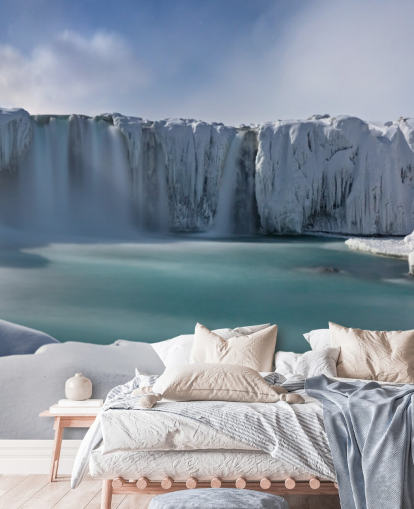 papel de parede snowy winter mountain