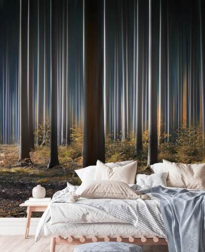 Gleaming Forest Tree Trunks Wallpaper Gleaming Forest Tree Trunks Wallpaper