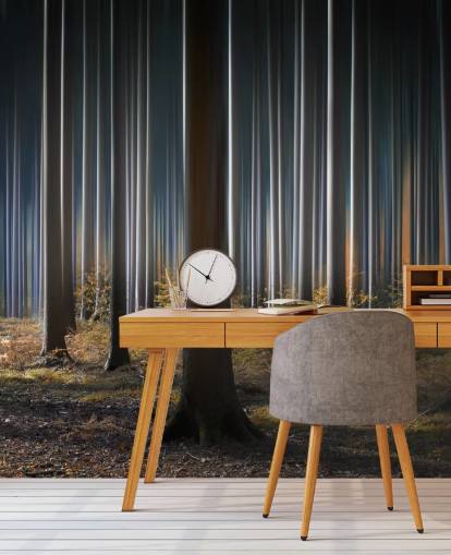 Skinnende Forest Trestammer Bakgrunn