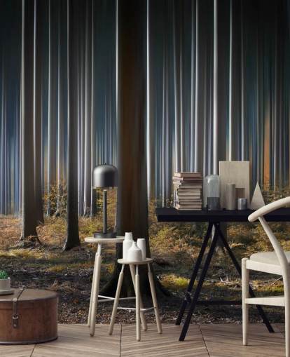 Skinnende Forest Trestammer Bakgrunn