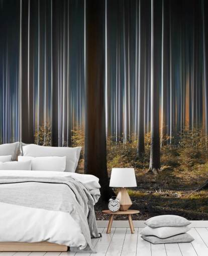 Gleaming Forest Tree Trunks Wallpaper Gleaming Forest Tree Trunks Wallpaper