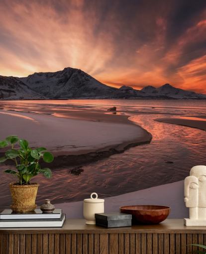 Pink Sunset Mountain River Wallpaper Pink Sunset Mountain River Wallpaper