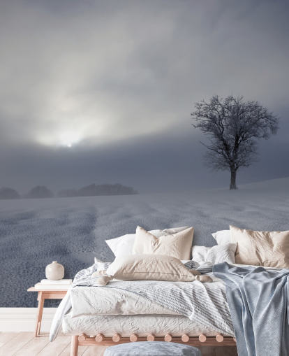 Carta da parati Snowy Winter Hillside