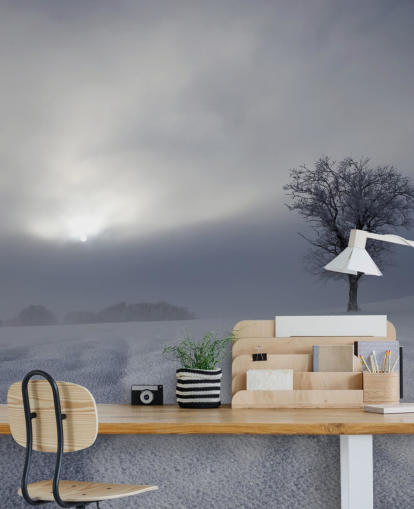 Papel de parede Snowy Winter Hillside Papel de parede Snowy Winter Hillside