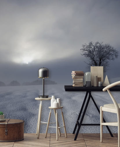 Papel de parede Snowy Winter Hillside