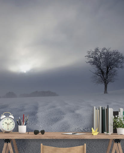 Verschneite Winter Hillside Tapete Verschneite Winter Hillside Tapete