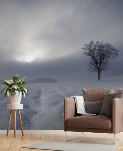 Luminen Talvi Hillside Taustakuva