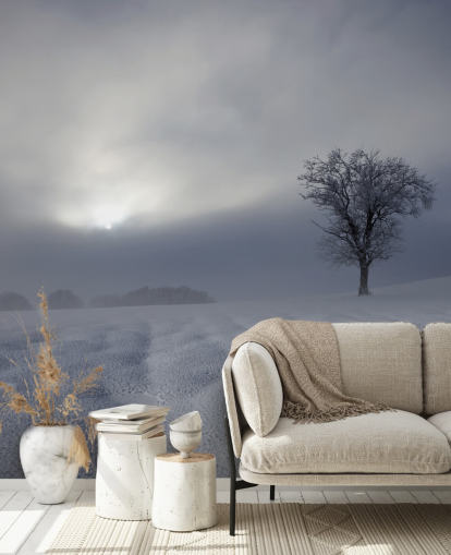 Verschneite Winter Hillside Tapete Verschneite Winter Hillside Tapete