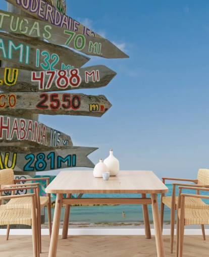 Decorazione murale con cartello Key West