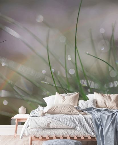 Photographed Butterfly Landing on Grass Mural