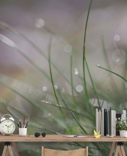 Photographed Butterfly Landing on Grass Mural