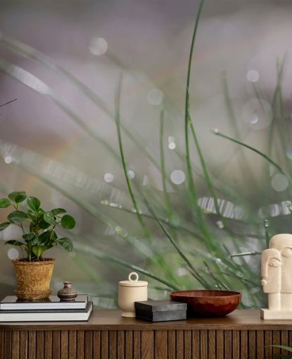 Decorazione murale con farfalla fotografata che atterra sull'erba Decorazione murale con farfalla fotografata che atterra sull'erba