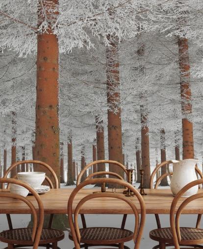 In White Wall Mural Wallpaper