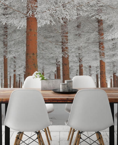 In White Wall Mural Wallpaper