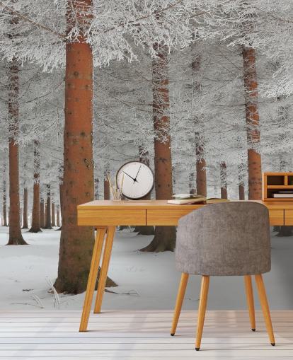 In White Wall Mural Wallpaper