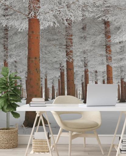 I Hvid Vægmaleri Baggrund