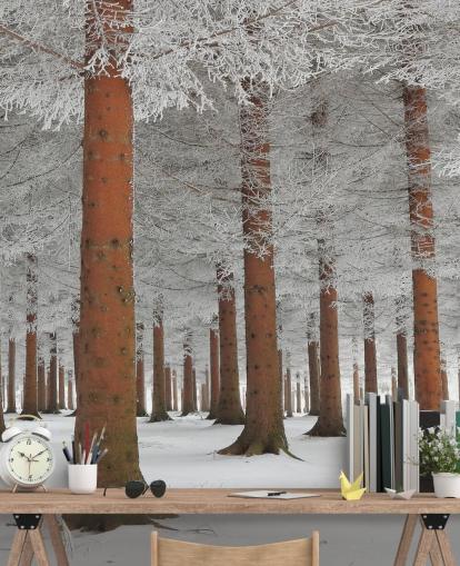 In White Wall Mural Wallpaper