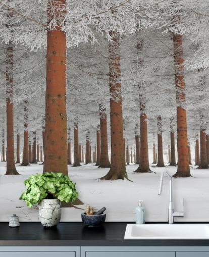 In White Wall Mural Wallpaper