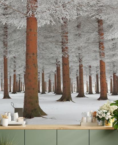 In White Wall Mural Wallpaper